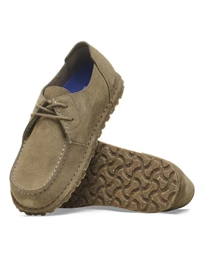 Birkenstock - Utti Lace Suede Leather Sko - Gray Taupe